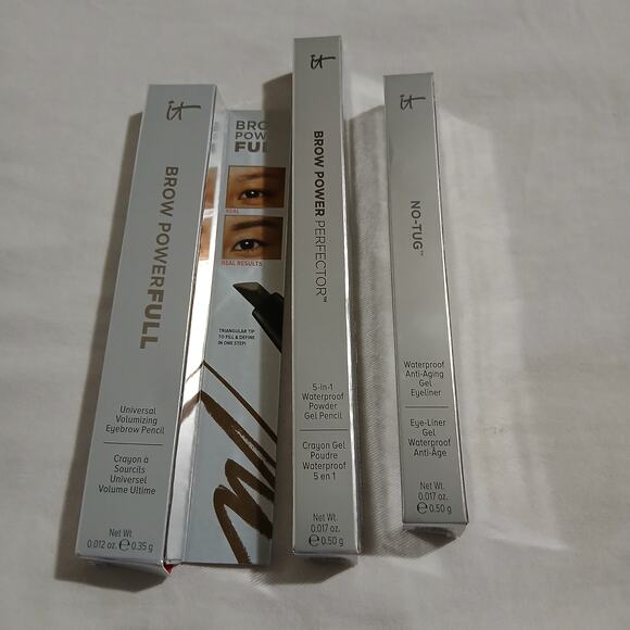 NIB IT Cosmetics 3-piece set EYEBROW PENCIL / EYELINER / BROW POWER PERFECTOR - Picture 2 of 10